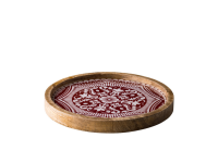 Marrakech bord mangohout rood 25 cm