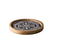 Marrakech bord mangohout zwart 25 cm