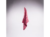 HANDDOEK ROOD WIT GEBLOKT 50X50CM PAK A6 KEUKENDOEK